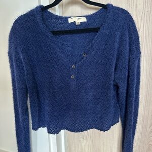 Urban Outfitters Dark Blue Fuzzy Sweater